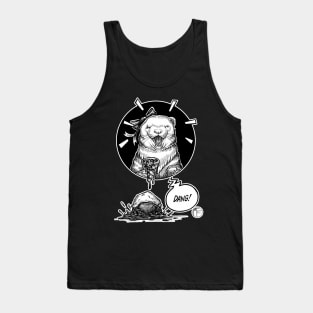 Ferret Ice Cream Cone - Dang! - White Outlined Version Tank Top